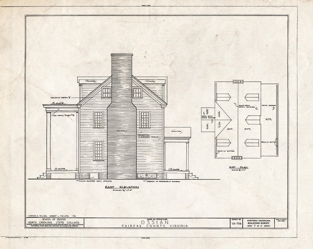 Blueprint HABS VA,30-ANDA,1- (Sheet 7 of 11) - Ossian Hall, 5001 Regina Drive, Annandale, Fairfax County, VA