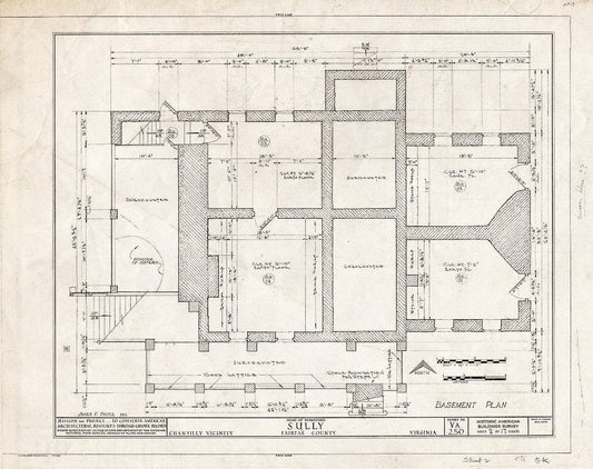 Blueprint 2. Basement Plan - Sully, 3650 Historic Sully Way, Chantilly, Fairfax County, VA