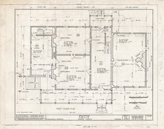 Blueprint 3. First Floor Plan - Sully, 3650 Historic Sully Way, Chantilly, Fairfax County, VA