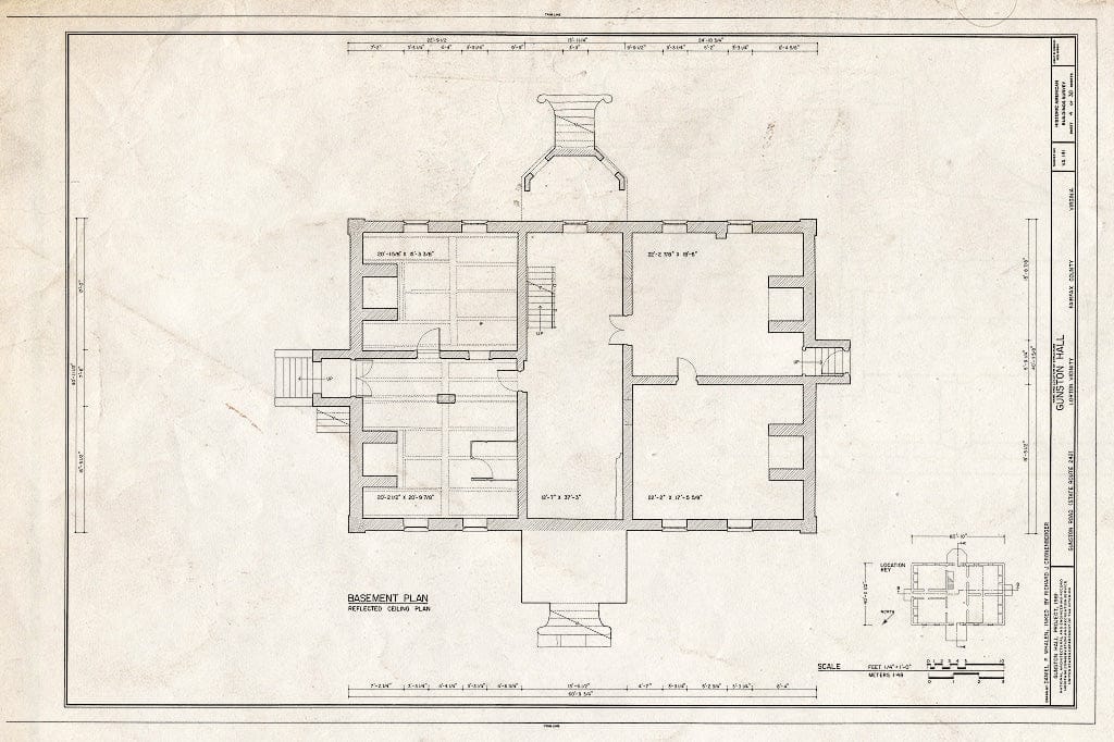 Blueprint HABS VA,30-LORT,1- (Sheet 4 of 30) - Gunston Hall, 10709 Gunston Road, Lorton, Fairfax County, VA
