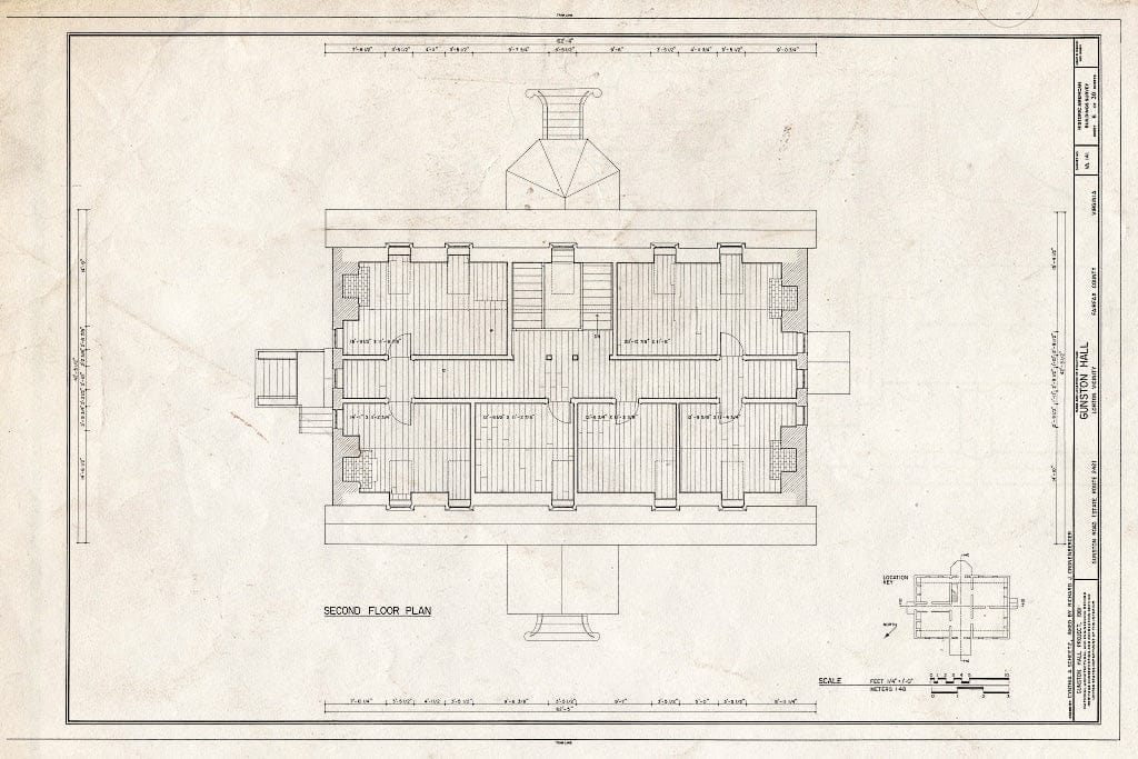 Blueprint HABS VA,30-LORT,1- (Sheet 6 of 30) - Gunston Hall, 10709 Gunston Road, Lorton, Fairfax County, VA