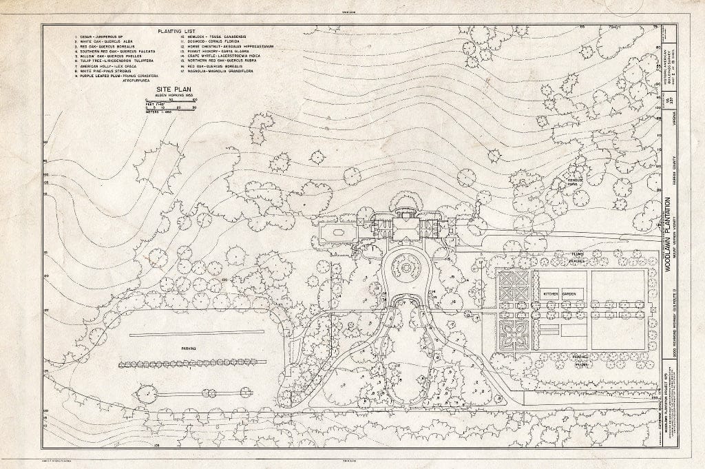 Blueprint HABS VA,30-,3- (Sheet 2 of 13) - Woodlawn, 9000 Richmond Highway, Mount Vernon, Fairfax County, VA