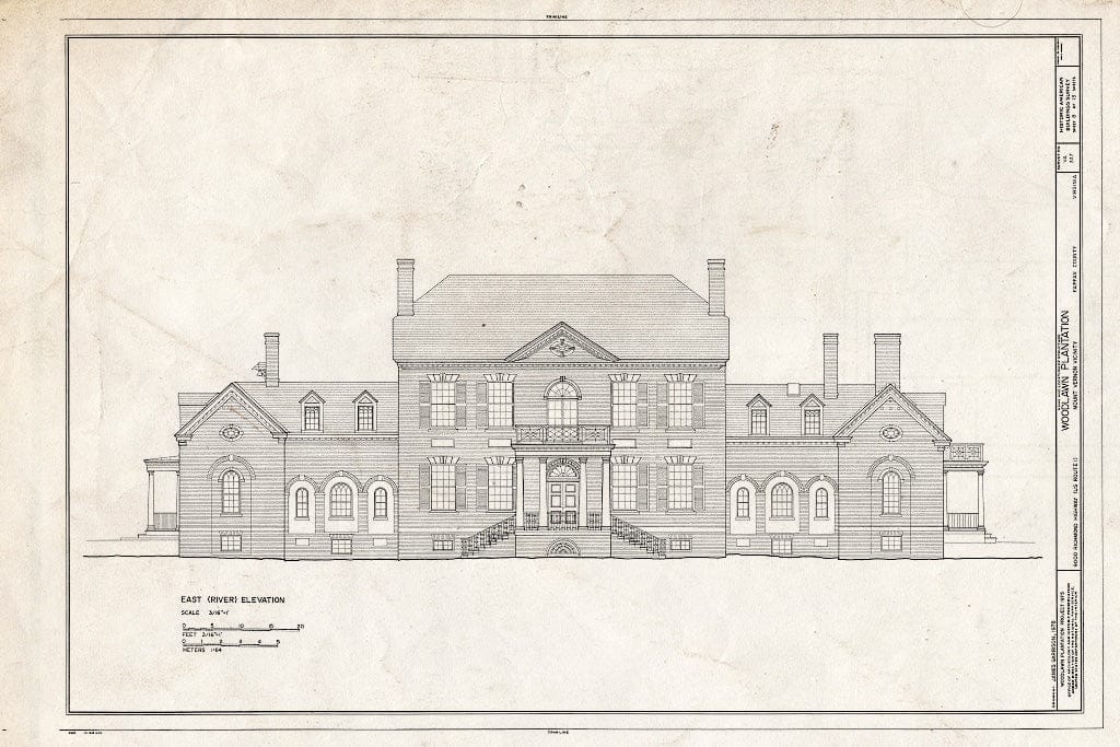 Blueprint HABS VA,30-,3- (Sheet 8 of 13) - Woodlawn, 9000 Richmond Highway, Mount Vernon, Fairfax County, VA