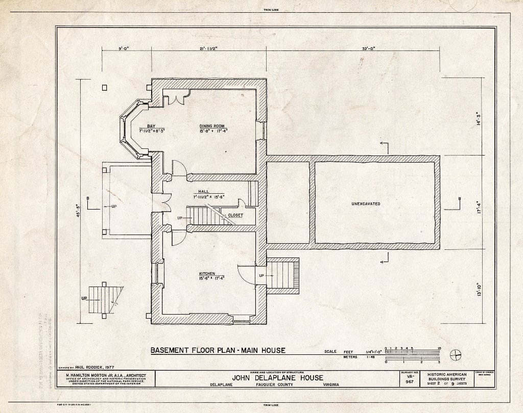 Blueprint HABS VA,31-DELA,3- (Sheet 2 of 9) - John Delaplane House, State Route 623, Delaplane, Fauquier County, VA