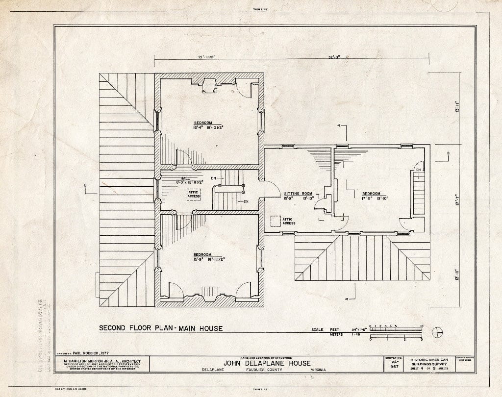 Blueprint HABS VA,31-DELA,3- (Sheet 4 of 9) - John Delaplane House, State Route 623, Delaplane, Fauquier County, VA