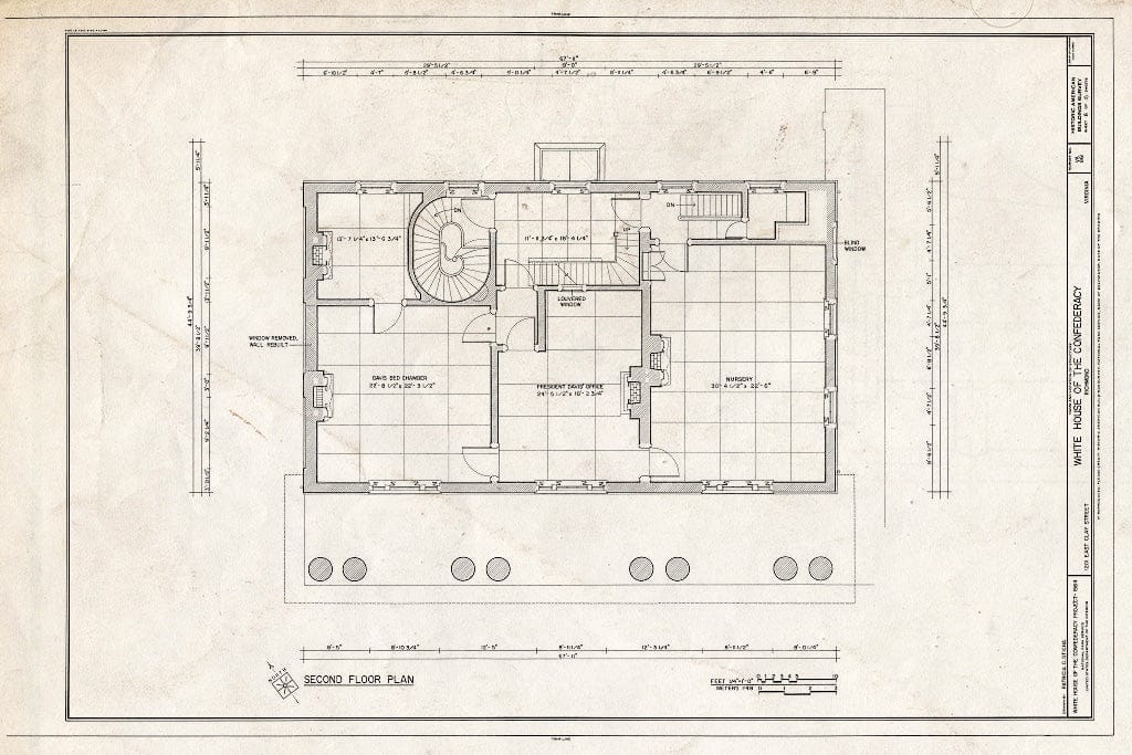 Blueprint HABS VA,44-Rich,7- (Sheet 8 of 15) - Dr. John Brockenbrough House, 1201 East Clay Street, Richmond, Independent City, VA
