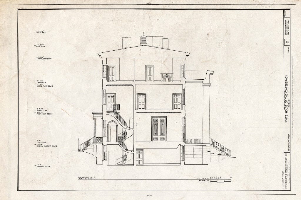 Blueprint HABS VA,44-Rich,7- (Sheet 11 of 15) - Dr. John Brockenbrough House, 1201 East Clay Street, Richmond, Independent City, VA
