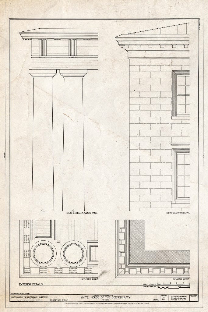 Blueprint HABS VA,44-Rich,7- (Sheet 12 of 15) - Dr. John Brockenbrough House, 1201 East Clay Street, Richmond, Independent City, VA