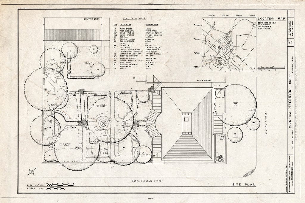 Blueprint HABS VA,44-Rich,5- (Sheet 2 of 18) - Wickham-Valentine House, 1015 East Clay Street, Richmond, Independent City, VA