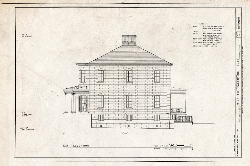 Blueprint HABS VA,44-Rich,5- (Sheet 8 of 18) - Wickham-Valentine House, 1015 East Clay Street, Richmond, Independent City, VA