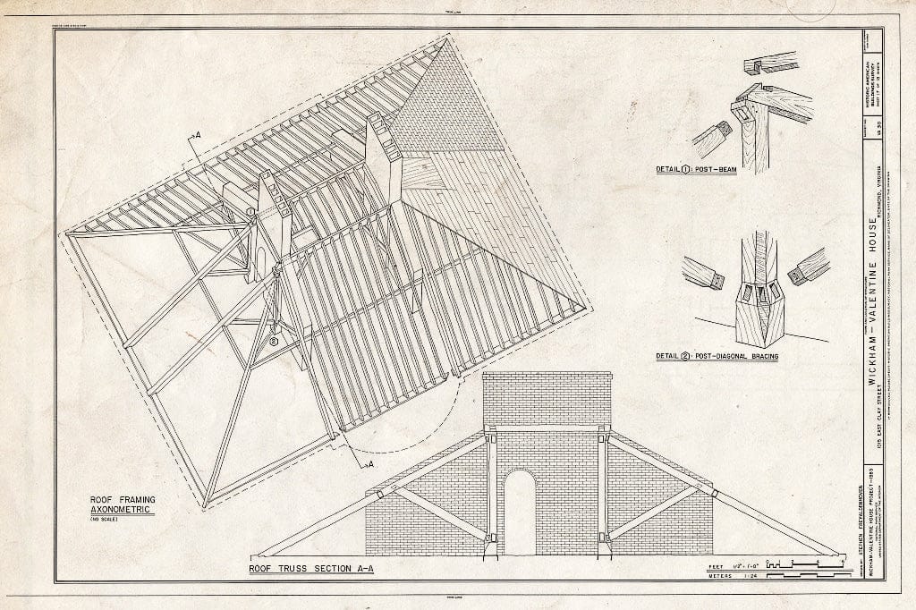 Blueprint HABS VA,44-Rich,5- (Sheet 17 of 18) - Wickham-Valentine House, 1015 East Clay Street, Richmond, Independent City, VA