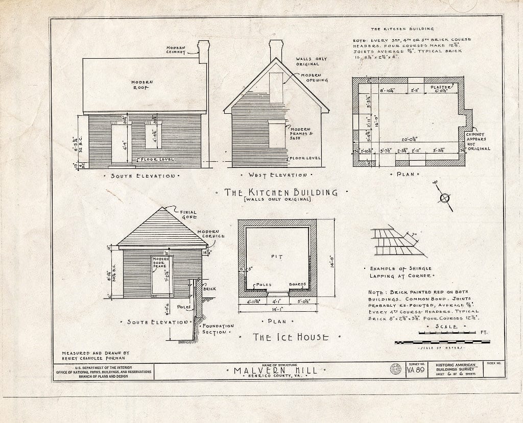 Blueprint HABS VA,44-Rich.V,1- (Sheet 6 of 6) - Malvern Hill, State Route 156 Vicinity, Richmond, Independent City, VA