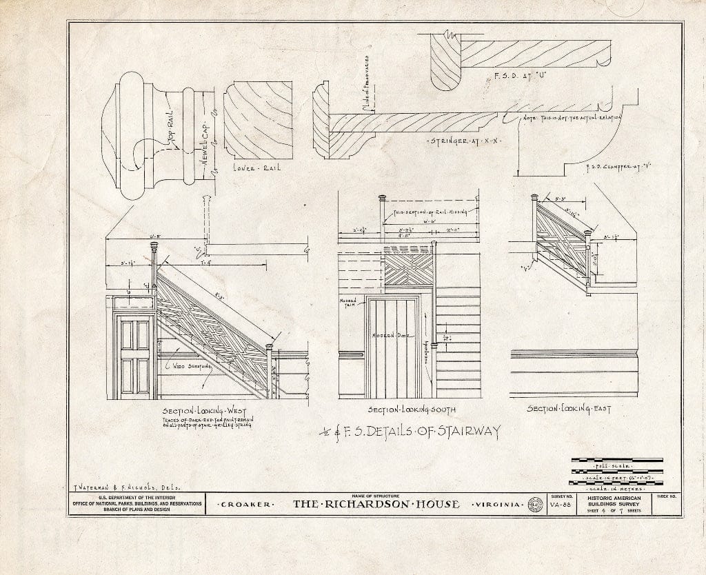 Blueprint HABS VA,48-CROK.V,1- (Sheet 4 of 7) - Richardson House, Croaker, James City County, VA