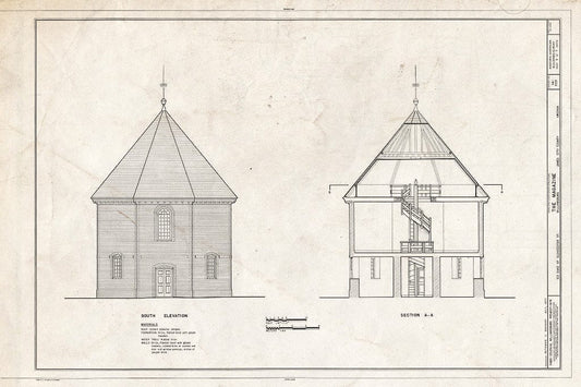 Blueprint HABS VA,48-WIL,58- (Sheet 5 of 7) - Magazine, 103 Duke of Gloucester Street, Williamsburg, Williamsburg, VA
