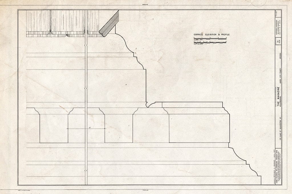 Blueprint HABS VA,48-WIL,58- (Sheet 6 of 7) - Magazine, 103 Duke of Gloucester Street, Williamsburg, Williamsburg, VA