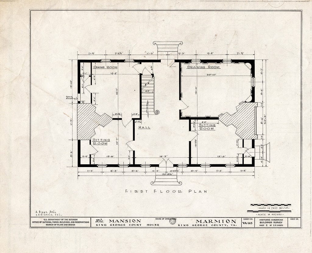 Blueprint HABS VA,50-Como.V,2- (Sheet 2 of 25) - Marmion, State Route 649 Vicinity, Comorn, King George County, VA