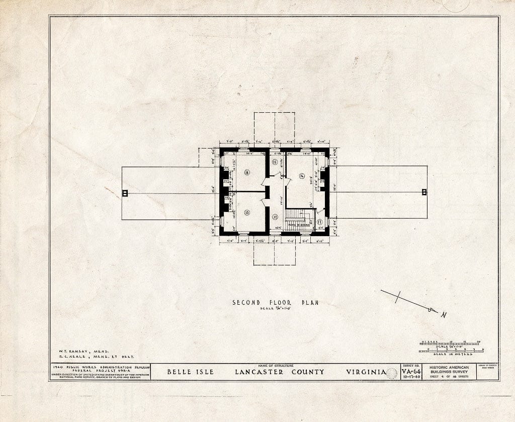 Blueprint HABS VA,52-SOM.V,1- (Sheet 4 of 18) - Belle Isle, State Route 683, Somers, Lancaster County, VA