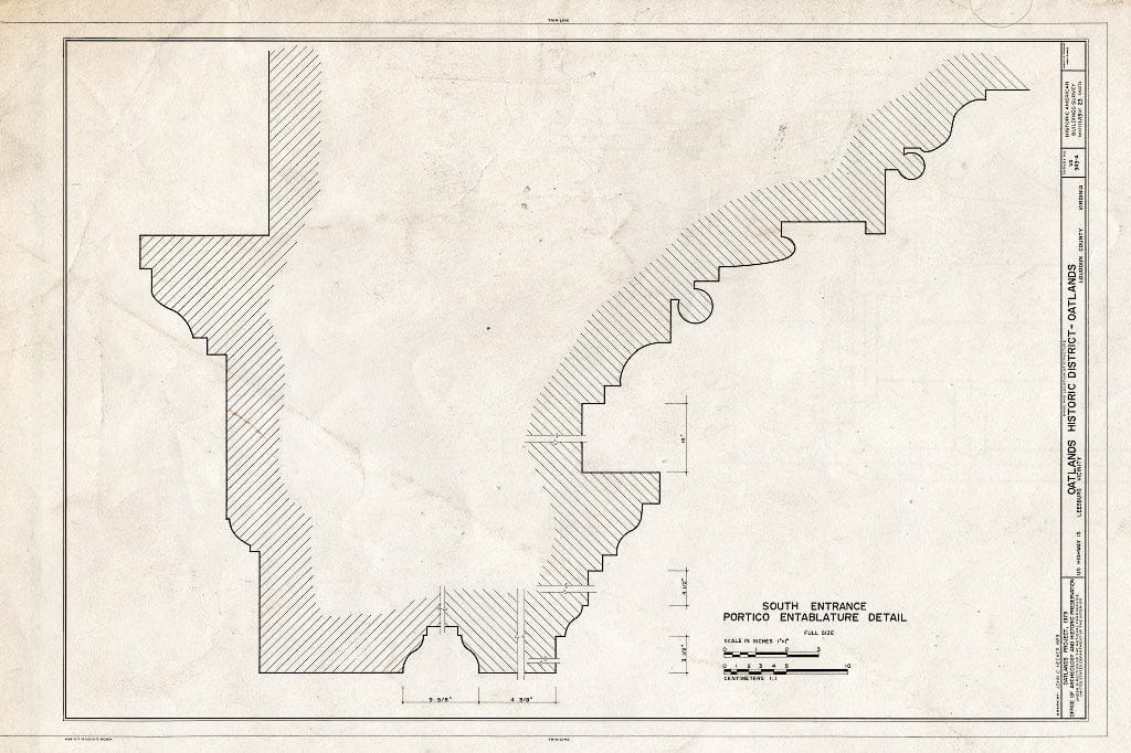 Blueprint HABS VA,54-LEEB.V,4A- (Sheet 11 of 13) - Oatlands Historic District, Main House, U.S. Route 15, Leesburg, Loudoun County, VA