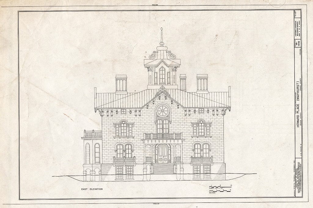 Blueprint HABS VA,69-ORA.V,1- (Sheet 3 of 4) - Howard Place, U.S. Route 15, Montpelier Station, Orange County, VA