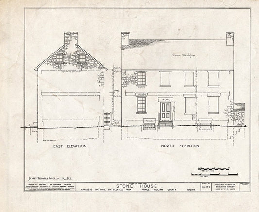 Blueprint HABS VA,76-GROV,2- (Sheet 6 of 9) - Stone House, Manassas, Manassas, VA
