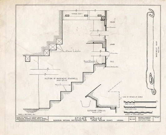 Blueprint HABS VA,76-GROV,2- (Sheet 9 of 9) - Stone House, Manassas, Manassas, VA