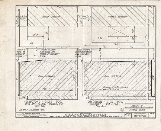 Blueprint HABS VA,89-CHANVI,1- (Sheet 5 of 11) - Chancellorsville (Ruins), State Routes 3 & 610, Chancellorsville, Spotsylvania County, VA
