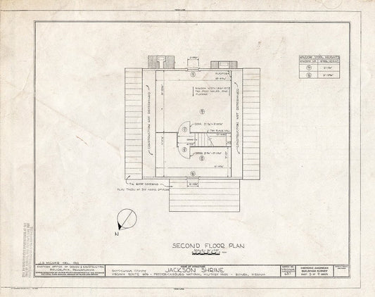 Blueprint HABS VA,89-Guin.V,1- (Sheet 3 of 9) - Jackson Shrine, State Route 606, Fredericksburg, Fredericksburg, VA