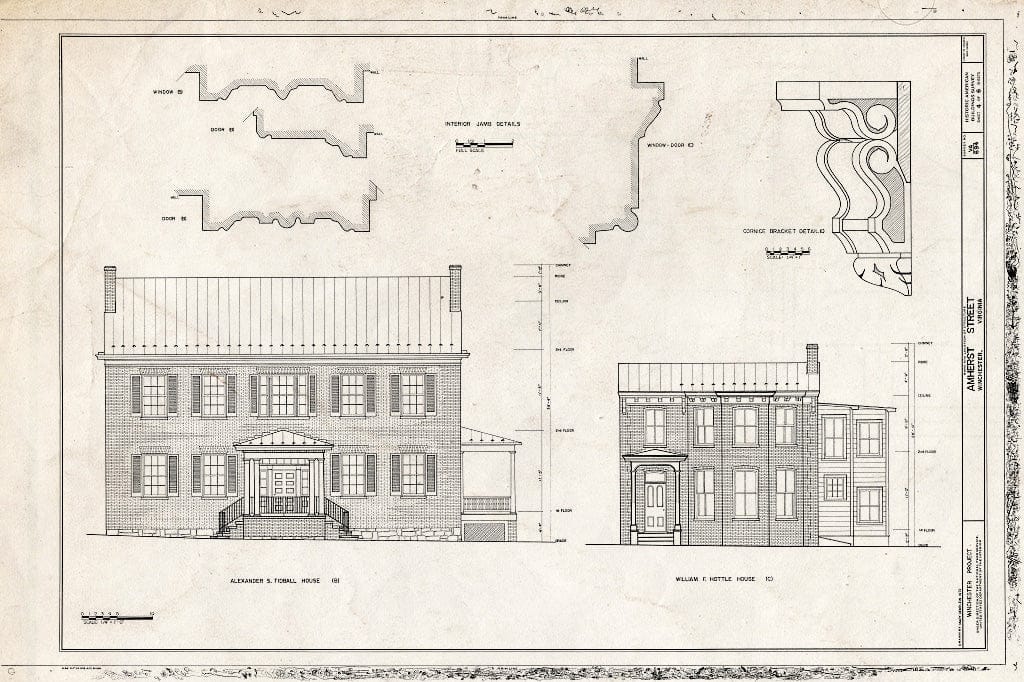 Blueprint HABS VA,35-Win,6- (Sheet 4 of 6) - Amherst Street, Winchester, Winchester, VA