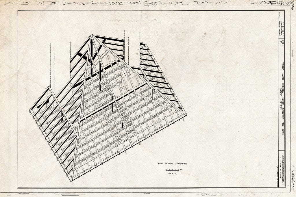 Blueprint HABS VA,35-MIDTO.V,2- (Sheet 14 of 15) - Belle Grove, State Route 727, Middletown, Frederick County, VA