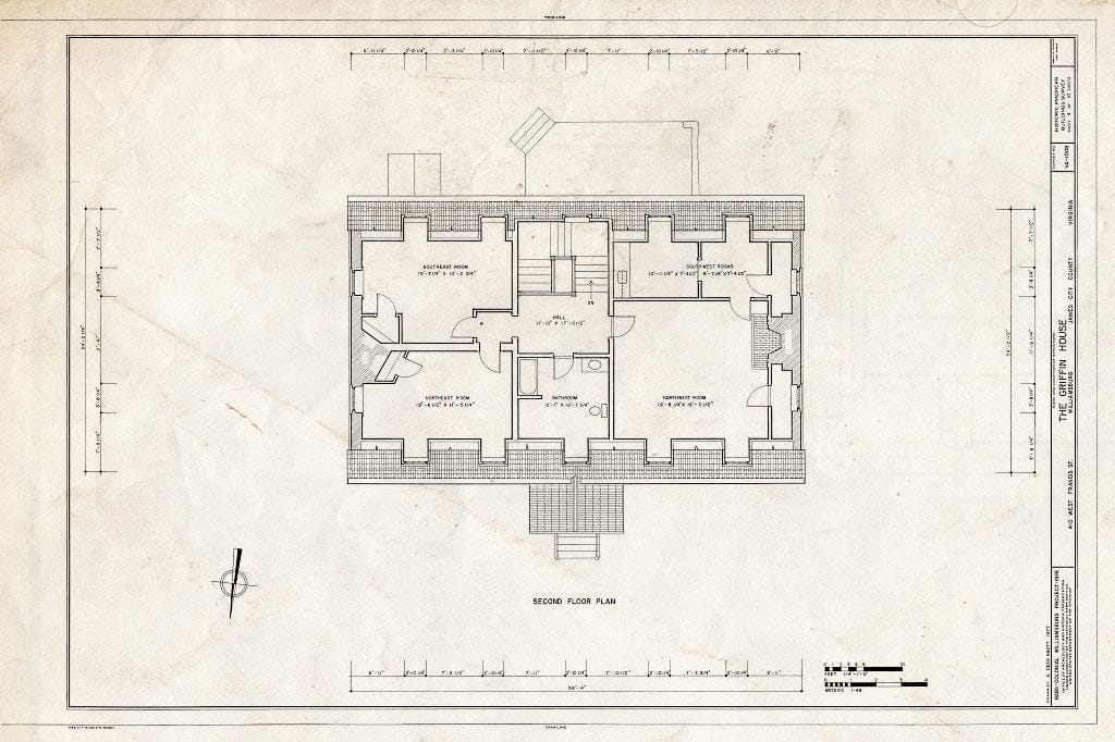 Blueprint HABS VA,48-WIL,62- (Sheet 4 of 10) - Griffin House, 410 West Francis Street, Williamsburg, Williamsburg, VA