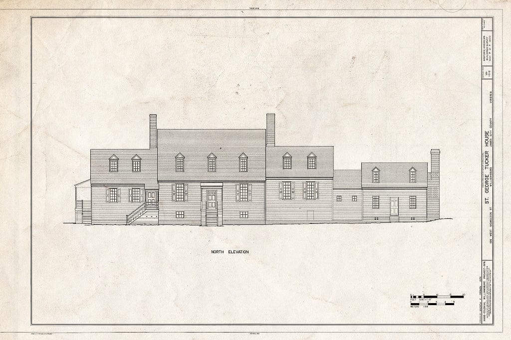 Blueprint HABS VA,48-WIL,33- (Sheet 7 of 7) - St. George Tucker House, 106 West Nicholson Street, Williamsburg, Williamsburg, VA