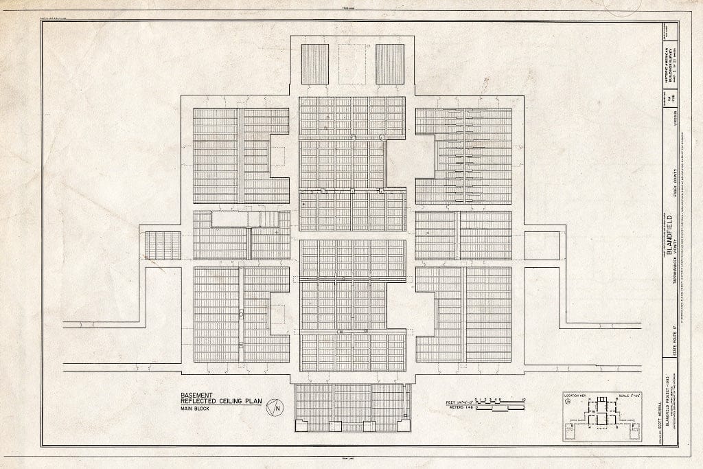 Blueprint HABS VA,29-CAR.V,1- (Sheet 5 of 21) - Blandfield, U.S. Route 17 & State Route 624, Caret, Essex County, VA