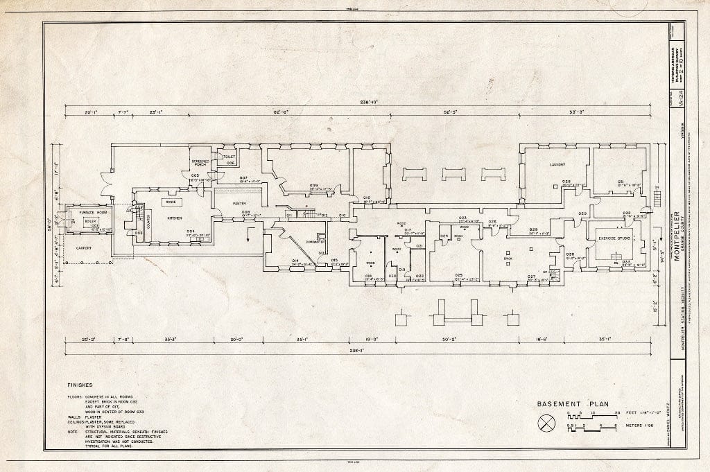 Blueprint HABS VA,69-Monts.V,2- (Sheet 2 of 10) - Montpelier, 13480 South Montpelier Road, Montpelier Station, Orange County, VA