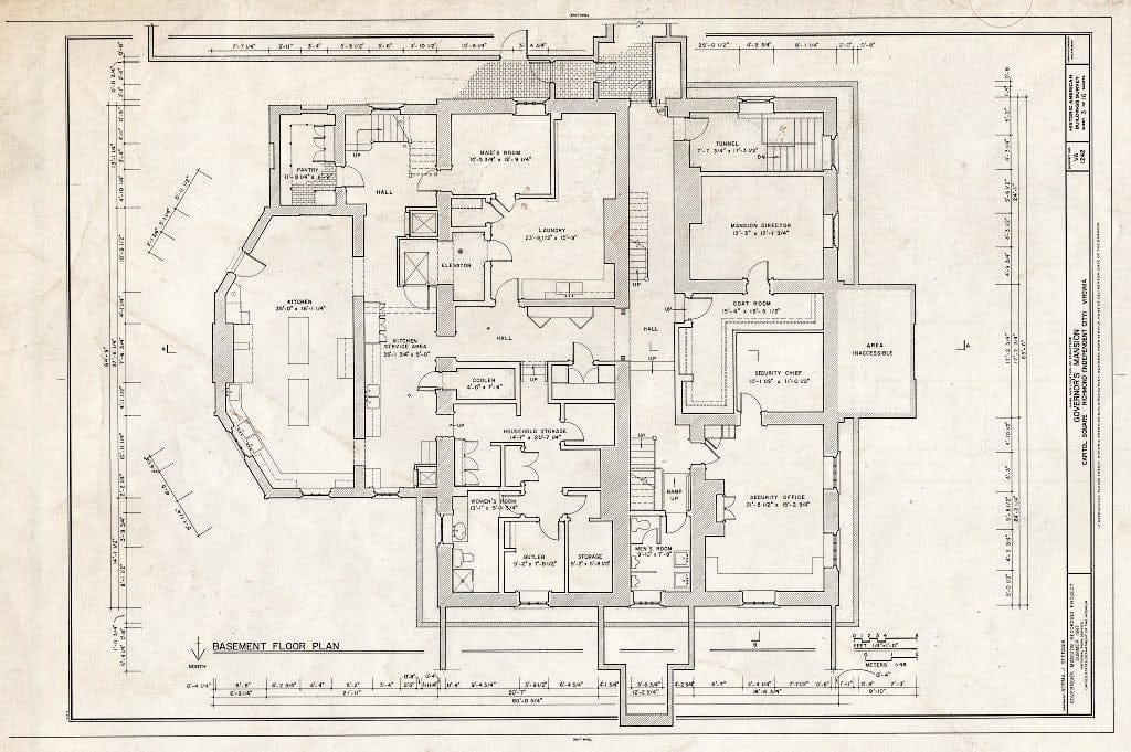 Blueprint HABS VA.44-Rich,8- (Sheet 3 of 16) - Governor's Mansion, Capitol Square, Richmond, Independent City, VA