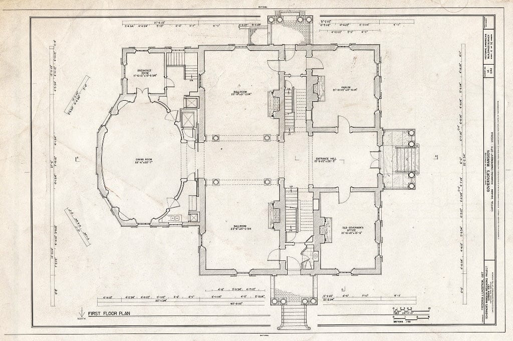 Blueprint HABS VA.44-Rich,8- (Sheet 4 of 16) - Governor's Mansion, Capitol Square, Richmond, Independent City, VA