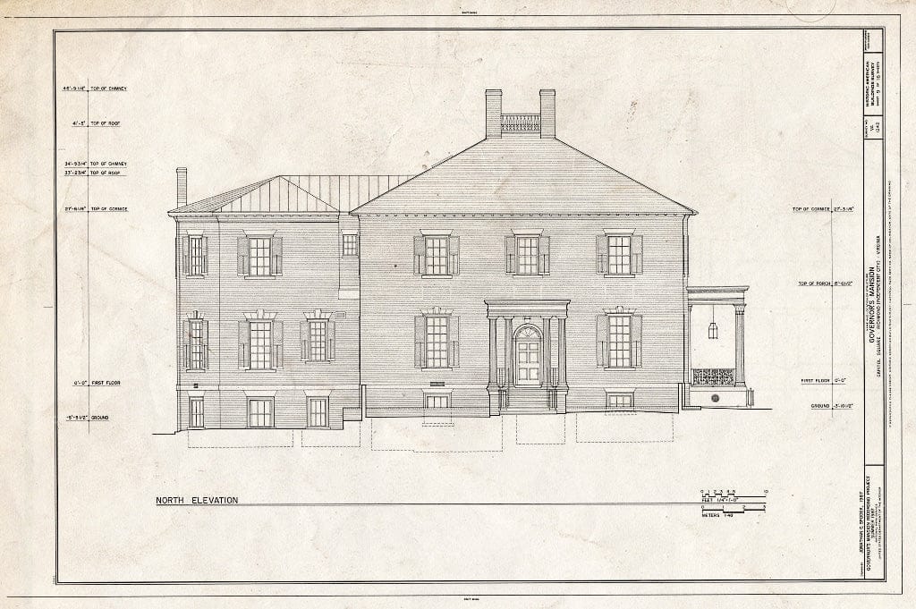 Blueprint HABS VA.44-Rich,8- (Sheet 9 of 16) - Governor's Mansion, Capitol Square, Richmond, Independent City, VA