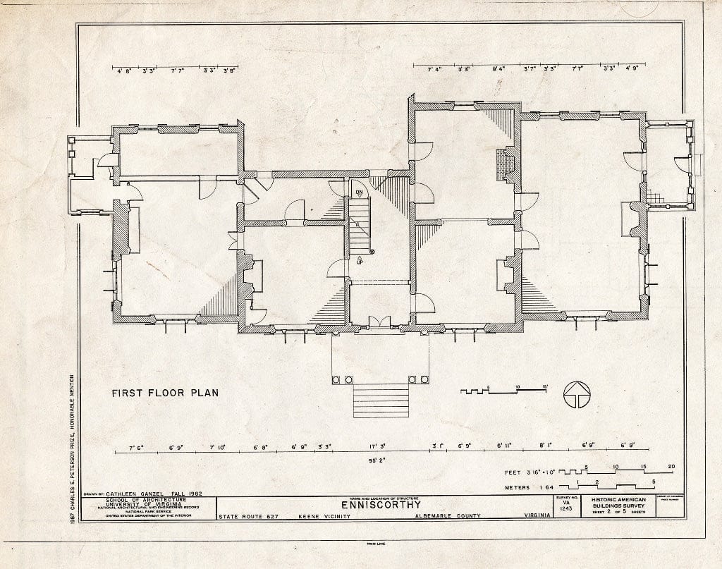Blueprint HABS VA,2-KEE.V,1- (Sheet 2 of 5) - Enniscorthy, State Route 627, Keene, Albemarle County, VA