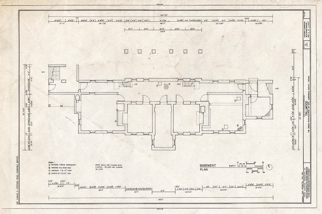 Blueprint HABS VA,2-CARB.V,3- (Sheet 2 of 5) - Tallwood, Green Mountain Road (State Road 627), Keene, Albemarle County, VA