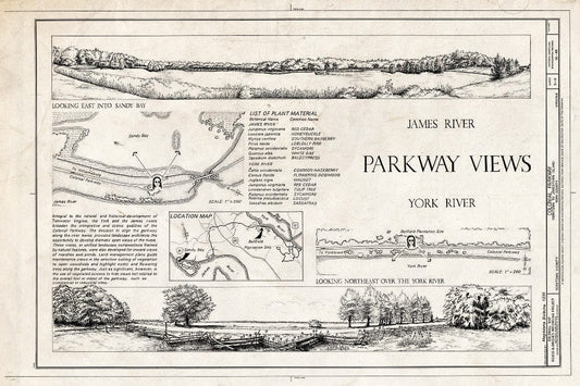 Blueprint 5. Parkway Views: James River and York River - Colonial Parkway, Yorktown to Jamestown Island, Yorktown, York County, VA
