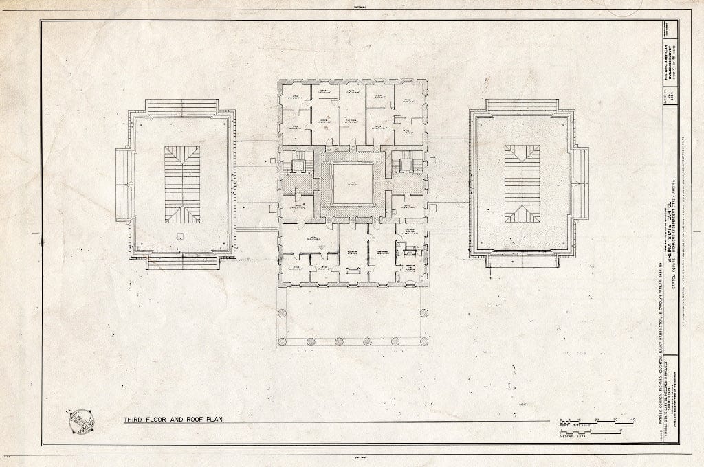 Blueprint HABS VA,44-Rich,9- (Sheet 6 of 48) - Virginia State Capitol, Bank and 10th Streets, Capitol Square, Richmond, Independent City, VA