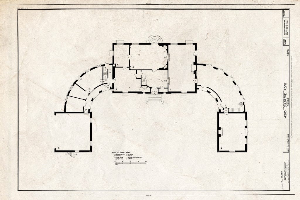 Blueprint HABS VA,44-Rich,142- (Sheet 1 of 1) - 4205 Sulgrave Road (House), Richmond, Independent City, VA