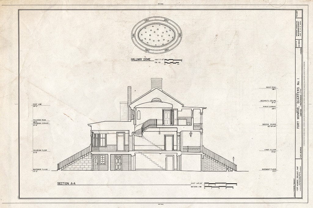 Blueprint HABS VA,28-HAMP,2A- (Sheet 5 of 5) - Fort Monroe, Quarters No. 1, 151 Bernard Road, Hampton, Hampton, VA
