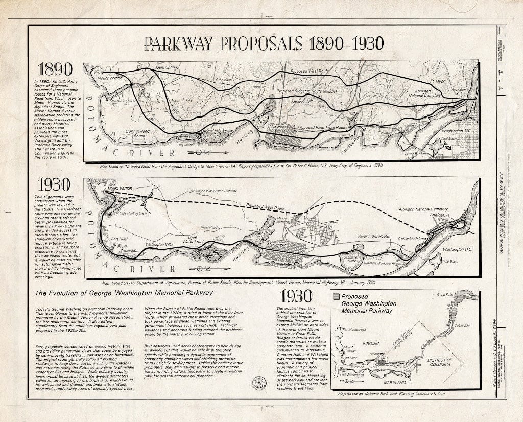 Blueprint HAER VA,30-,8- (Sheet 5 of 21) - George Washington Memorial Parkway, Along Potomac River from McLean to Mount Vernon, VA, Mount Vernon, Fairfax County, VA