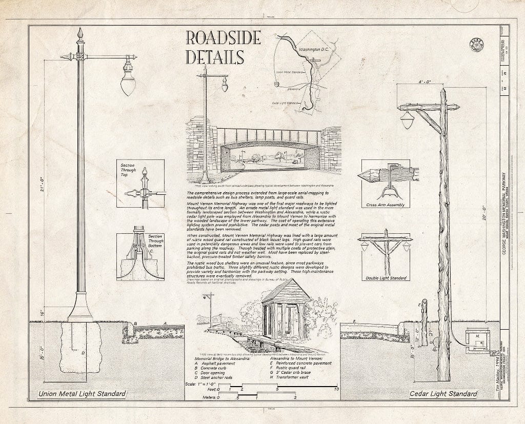 Blueprint HAER VA,30-,8- (Sheet 12 of 21) - George Washington Memorial Parkway, Along Potomac River from McLean to Mount Vernon, VA, Mount Vernon, Fairfax County, VA