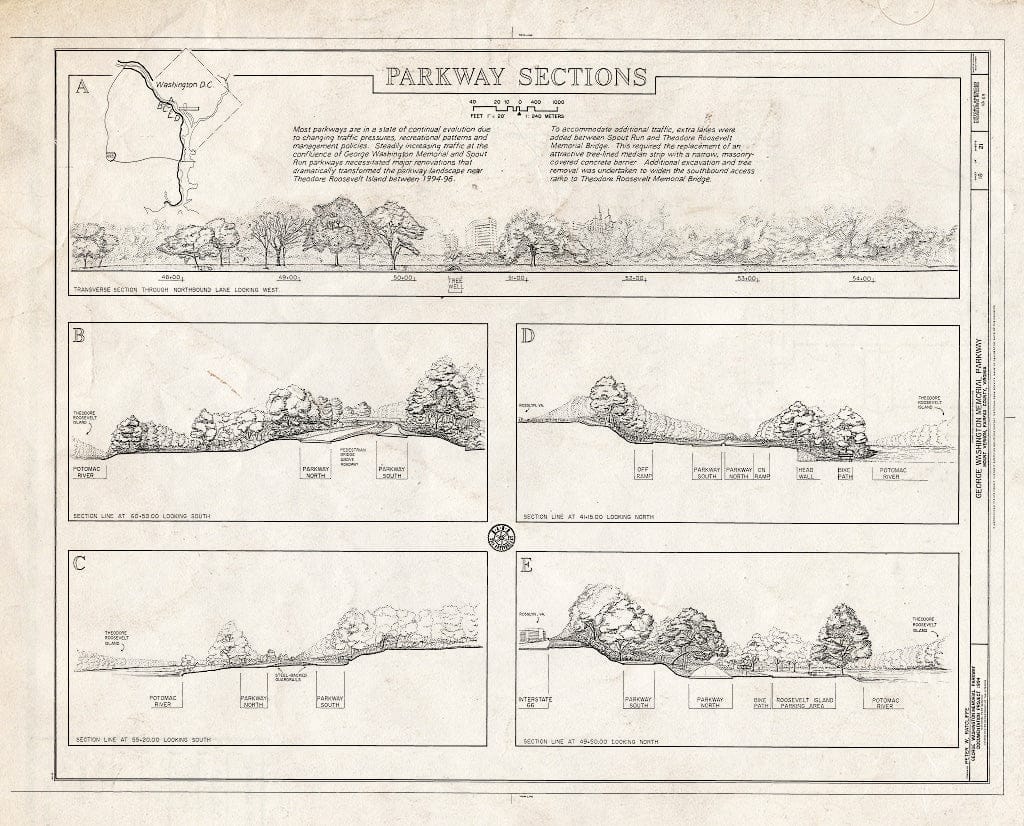 Blueprint HAER VA,30-,8- (Sheet 18 of 21) - George Washington Memorial Parkway, Along Potomac River from McLean to Mount Vernon, VA, Mount Vernon, Fairfax County, VA