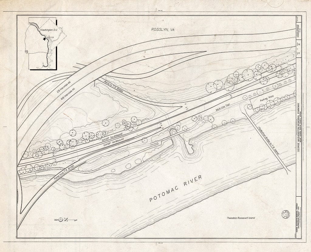 Blueprint HAER VA,30-,8- (Sheet 19 of 21) - George Washington Memorial Parkway, Along Potomac River from McLean to Mount Vernon, VA, Mount Vernon, Fairfax County, VA