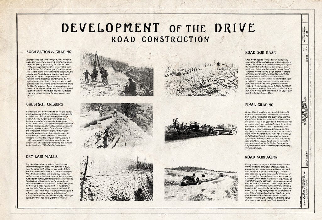 Blueprint HAER VA,70-LURA.V,4- (Sheet 7 of 18) - Skyline Drive, from Front Royal, VA to Rockfish Gap, VA, Luray, Page County, VA