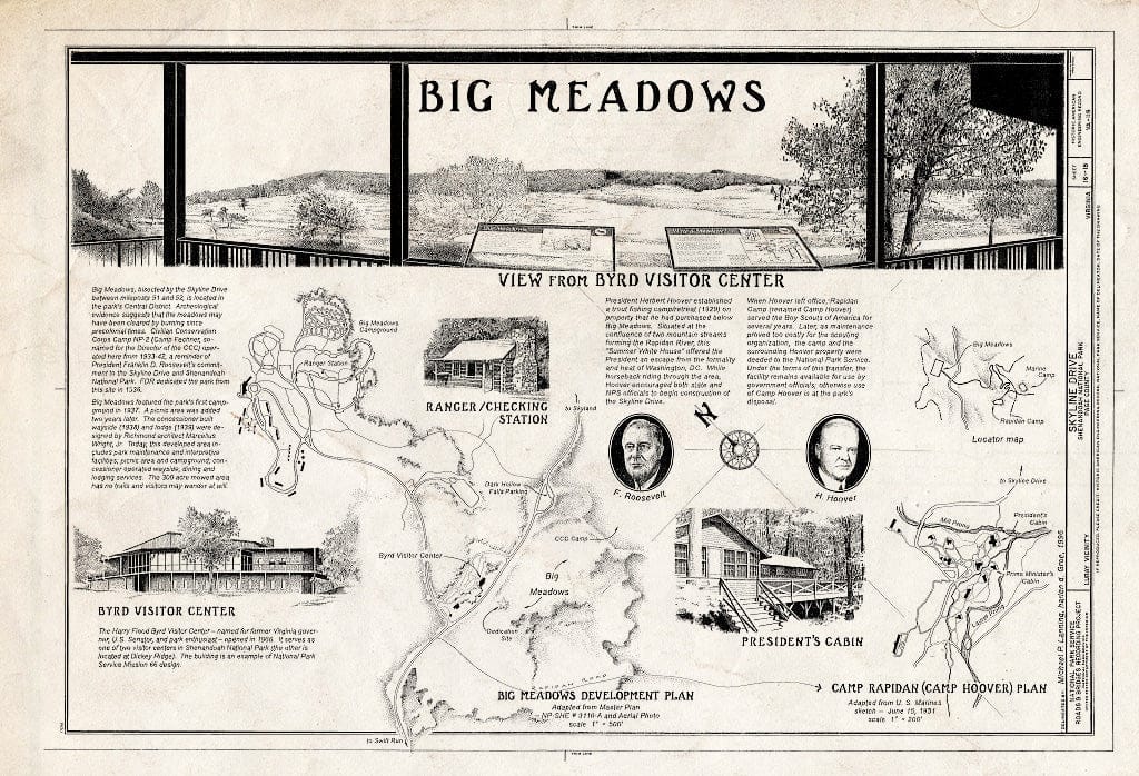 Blueprint HAER VA,70-LURA.V,4- (Sheet 16 of 18) - Skyline Drive, from Front Royal, VA to Rockfish Gap, VA, Luray, Page County, VA