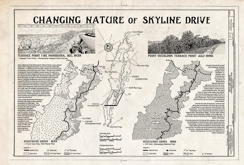 Blueprint HAER VA,70-LURA.V,4- (Sheet 18 of 18) - Skyline Drive, from Front Royal, VA to Rockfish Gap, VA, Luray, Page County, VA