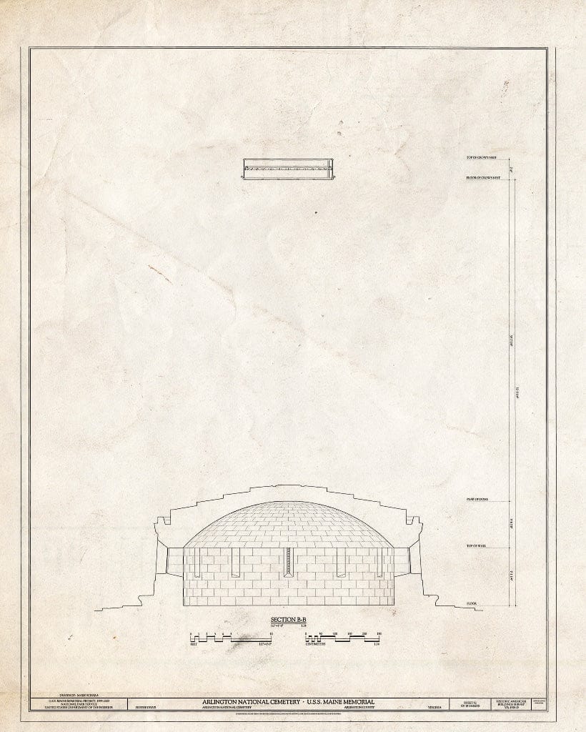 Blueprint HABS VA,7-ARL,11D- (Sheet 12 of 14) - Arlington National Cemetery, USS Maine Memorial, Arlington, Arlington County, VA